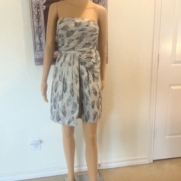BCBG MaxAzria Jacquard Strapless Dress, Size 8 - Picture 1 of 14